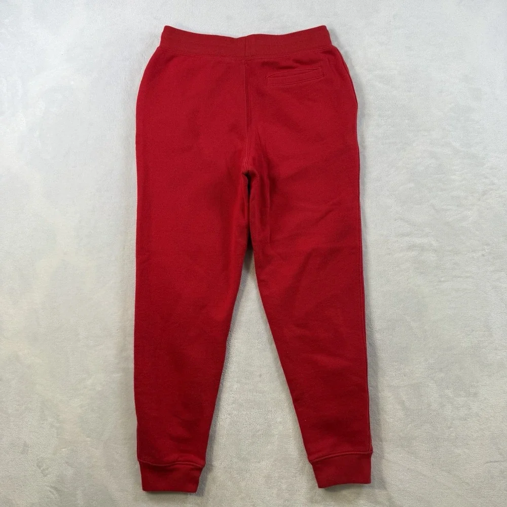 Polo Ralph Lauren Boys Red Fleece Jogger Pants Size M 10-12